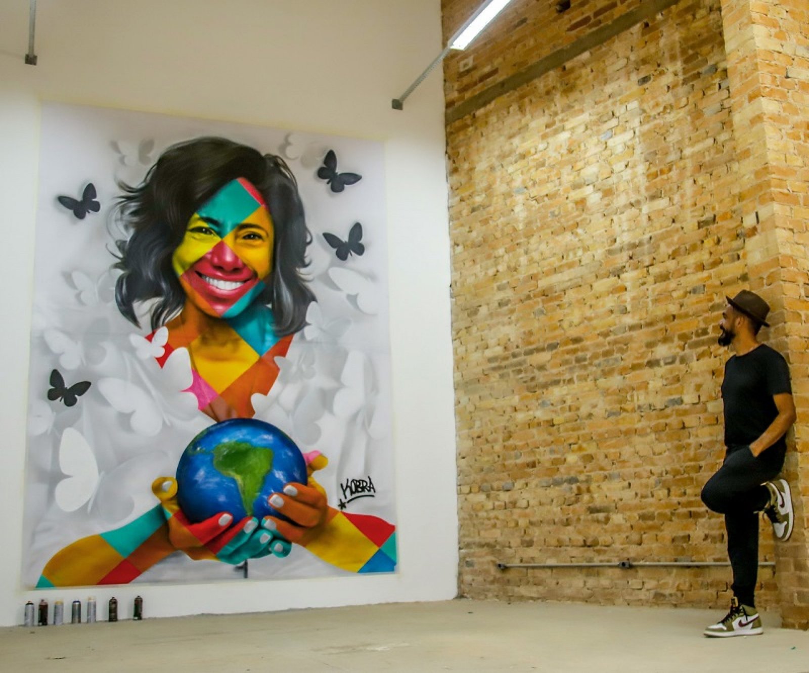Parque Municipal Glória Maria recebe mural do artista Kobra homenageando a jornalista