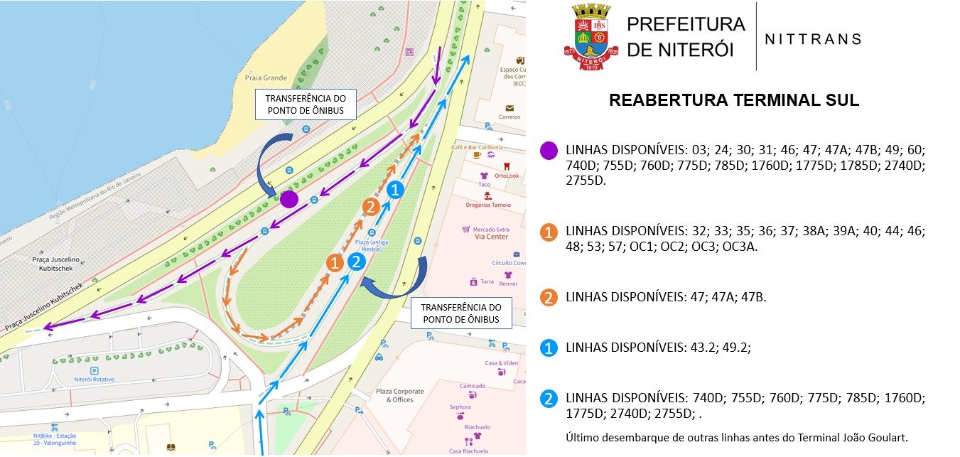 Terminal Sul de Niterói será reaberto após ampliação
