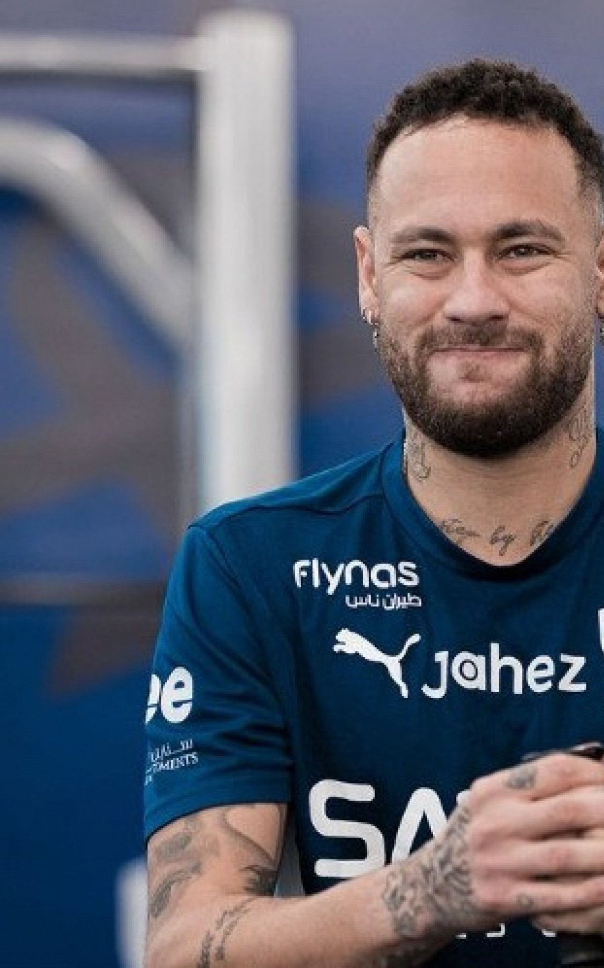 Neymar fora do treino do Al-Hilal por dor de estômago