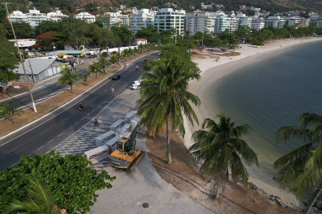Prefeitura de Niterói retoma obras na Orla de Charitas na segunda-feira (17): motoristas devem ter atenção com alterações no trânsito | Bruno Eduardo Alves