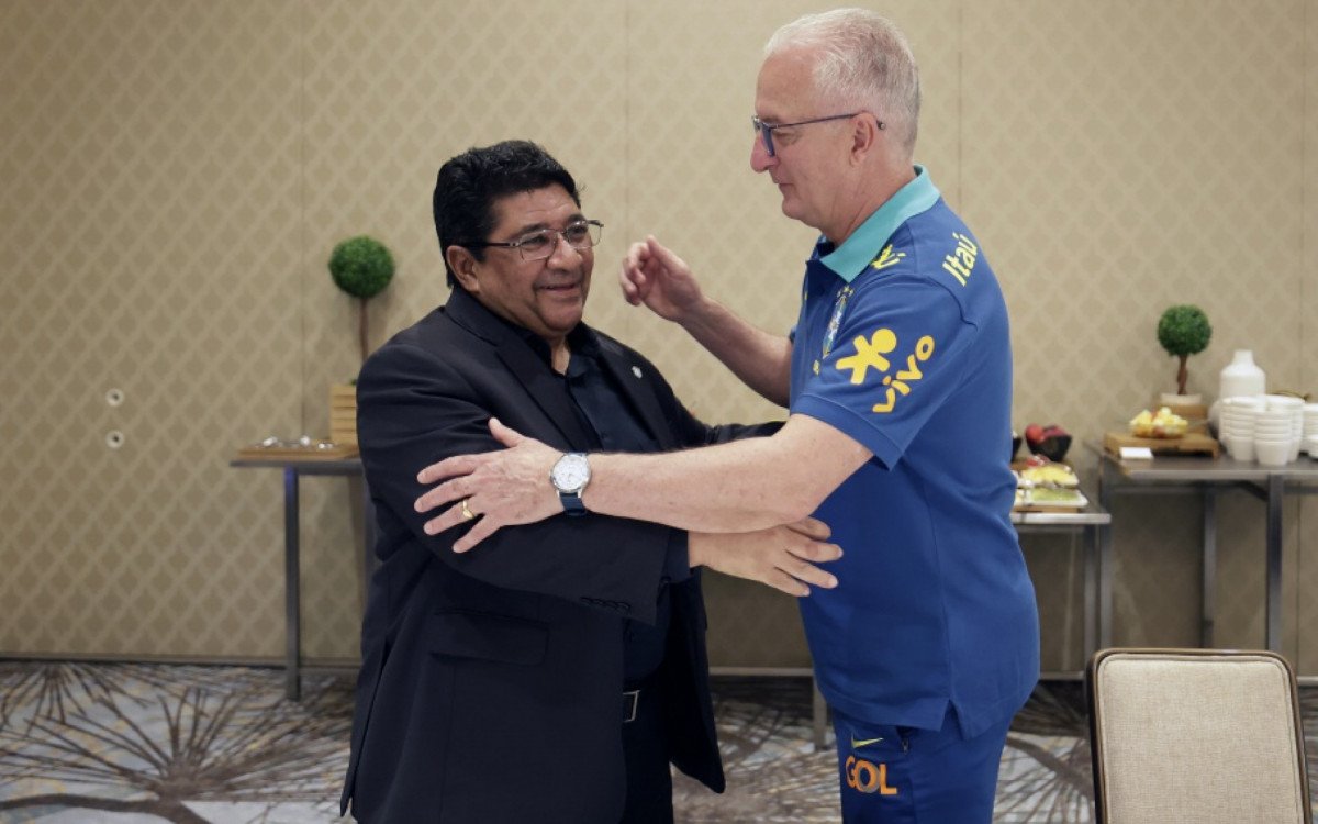 Presidente da CBF Ednaldo Rodrigues sonha com sim de Carlo Ancelloti antes de anunciar demissão de Dorival Junior | Foto: CBF