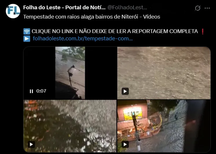 Niterói entra em estágio de alerta após tempestade com raios - VÍDEOS