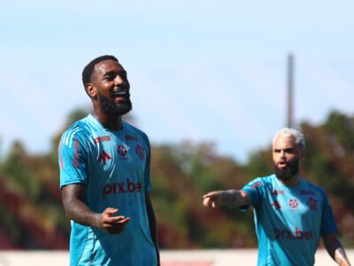 Gerson em tratamento no Flamengo após inflamação leve no joelho