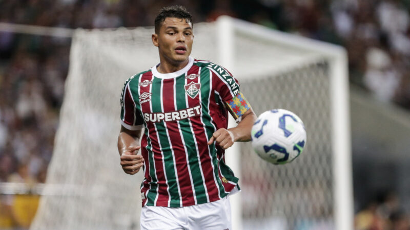 Thiago Silva durante treino do Fluminense antes da partida contra o Juventude