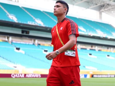 Luiz Araújo durante treino do Flamengo antes do jogo contra o Bayern