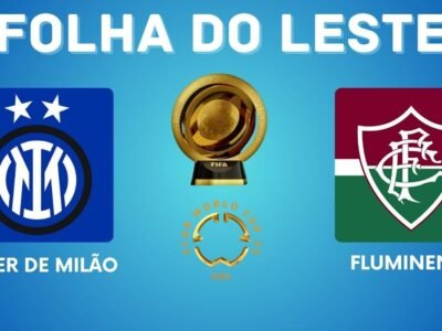 Jogadores de Inter de Milão e Fluminense durante o aquecimento para as oitavas do Mundial