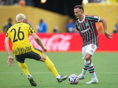 Renê, lateral do Fluminense, durante treino para o Mundial de Clubes em Nova Jersey
