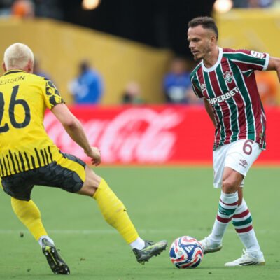 Renê, lateral do Fluminense, durante treino para o Mundial de Clubes em Nova Jersey