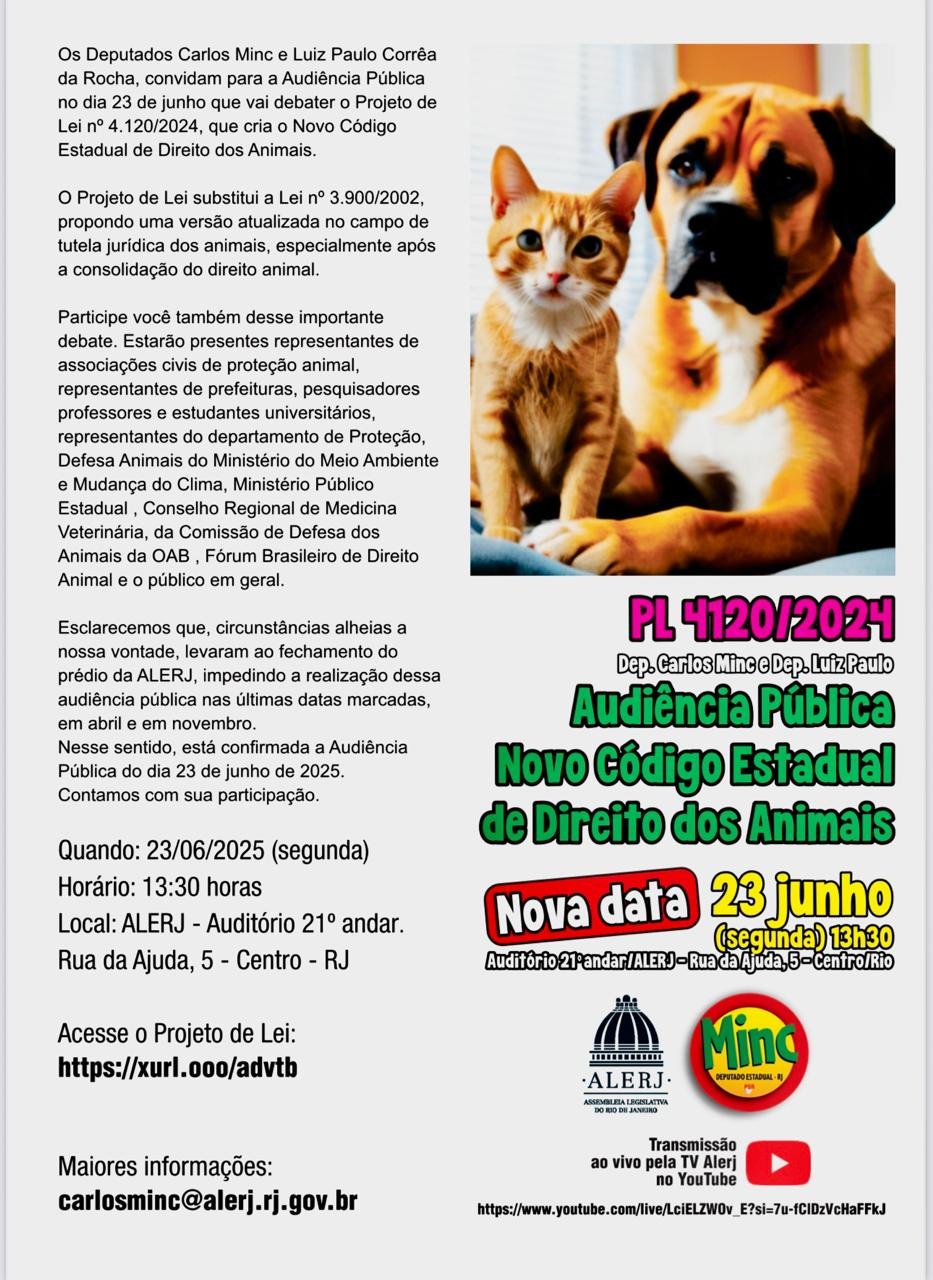 Ativistas do Rio de Janeiro querem novo Código Estadual de Proteção Animal