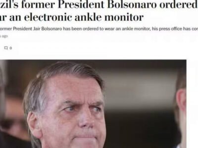 Bolsonaro sob vigilância após imposição de tornozeleira eletrônica pela Justiça
