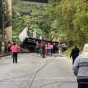 Caminhão com carga de cerveja destruído após queda de viaduto na BR-040