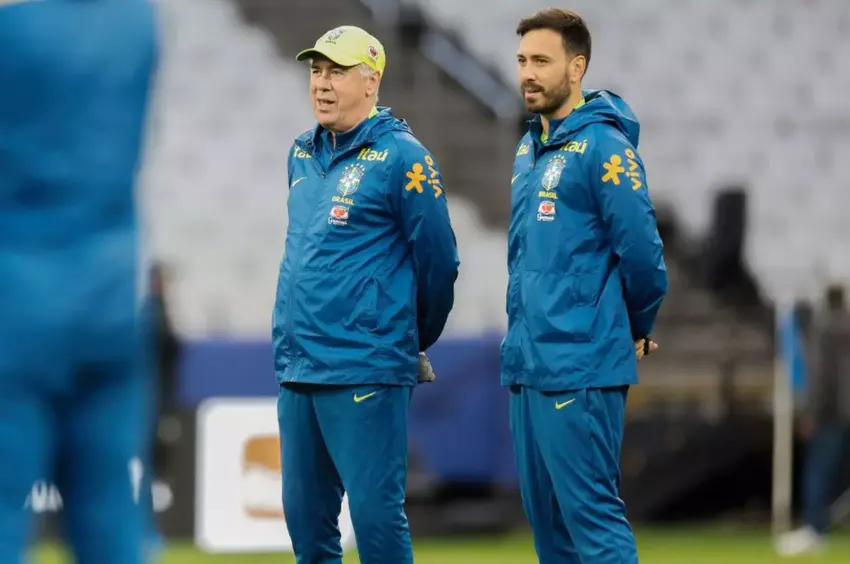 Davide Ancelotti em treino no Real Madrid, antes de assumir o Botafogo