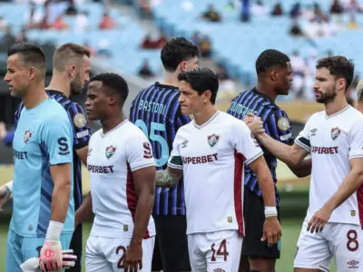 Jogadores do Fluminense treinam antes do confronto contra o Al-Hilal pelo Mundial