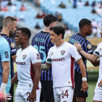 Jogadores do Fluminense treinam antes do confronto contra o Al-Hilal pelo Mundial