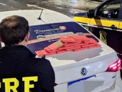 PRF apreende cocaína em carro durante fiscalização na BR-101, em Angra dos Reis