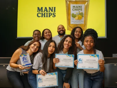 Jovens do RJ criam chips de mandioca e brilham no Senai