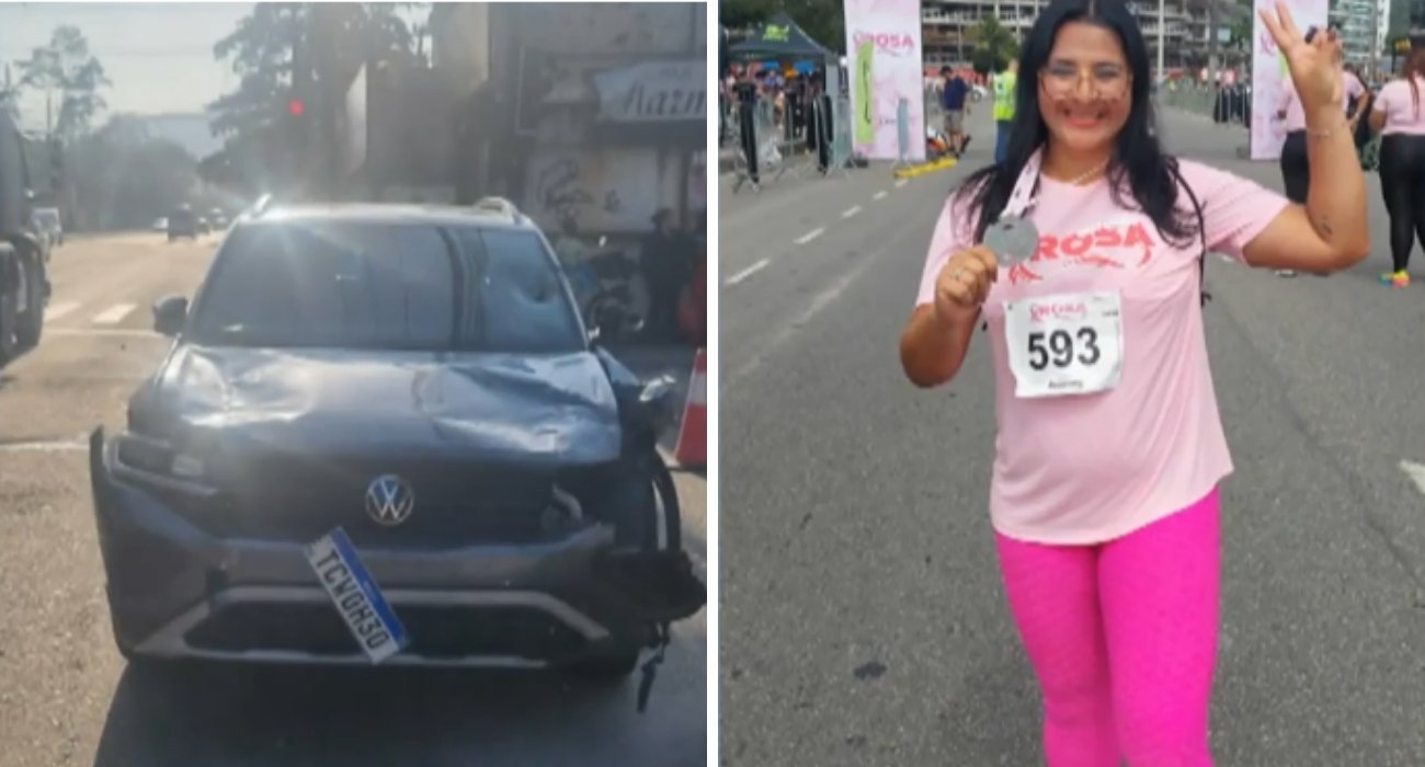 Carro do Jogador Luan envolvido em atropelamento que matou Ariane Carvalho, de 41 anos | Reprodução