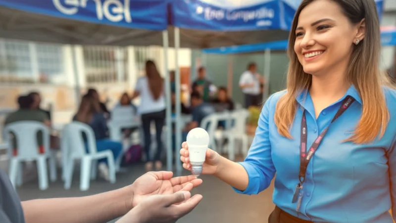 Enel leva ações de consumo consciente e troca de lâmpadas LED a Rio Bonito e São Gonçalo