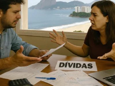 Número de devedores inscritos no Serasa em Niterói chega a 45% da população, quase metade do número de habitantes  da cidade. | Criação: Folha do Leste/IA/Enzo Carvalho