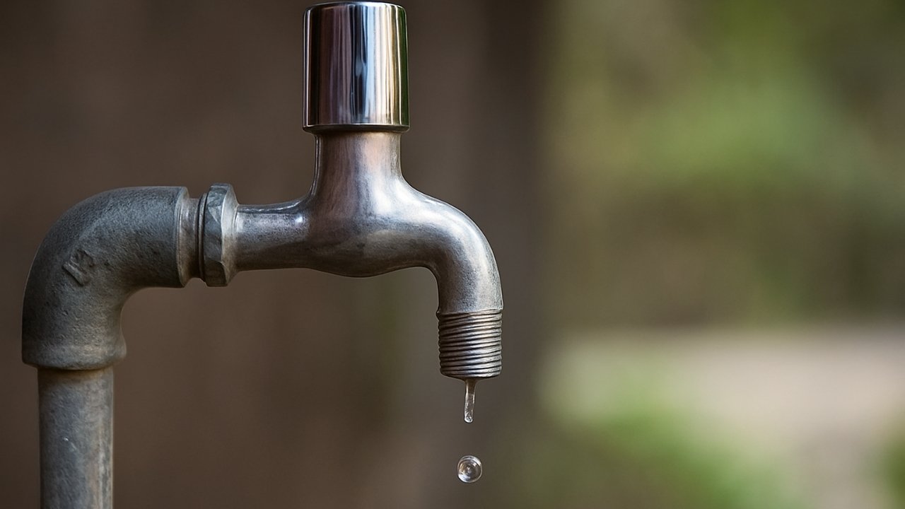 Torneira pingando com a retomada gradual do abastecimento de Agua em Niterói Torneira pingando com a retomada gradual do abastecimento em Niterói após manutenção no Sistema Imunana-Laranjal | Imagem ilustrativa/Banco de imagens