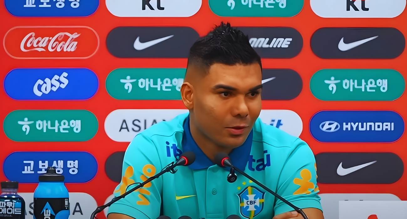 Casemiro diz que Brasil está um pouco atrás para a Copa de 2026 Casemiro em entrevista coletiva antes do amistoso da seleção brasileira contra a Coreia do Sul