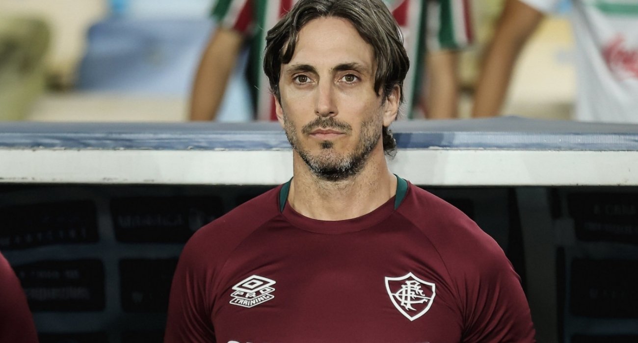 Zubeldía durante coletiva após vitória do Fluminense sobre o Ceará Zubeldía durante coletiva após vitória do Fluminense sobre o Ceará