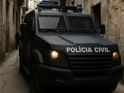 Blindado da Core em ação no Parque União durante a Operação Asfixia
