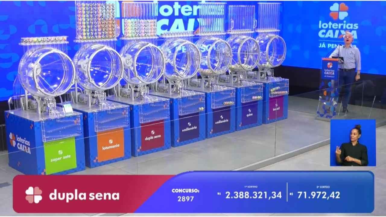 Resultado da Dupla Sena agora: números sorteados no concurso 2897, premiação, dezenas e apostas ganhadoras de quarta-feira, 10/12