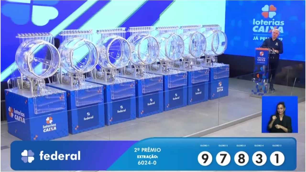 Imagem do segundo prêmio anulado na extração regular de sábado da Loteria Federal, concurso 6024 agora: resultado e premiação de sábado, 06/12