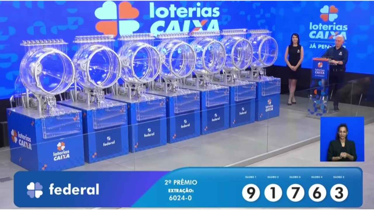 SEGUNDO PRÊMIO — Bilhete número 91763, que saiu para a cidade de Divinésia, estado de Minas Gerais, emitido pela unidade Lotérica Silva Ltda: premiação no valor de R$ 35 mil 