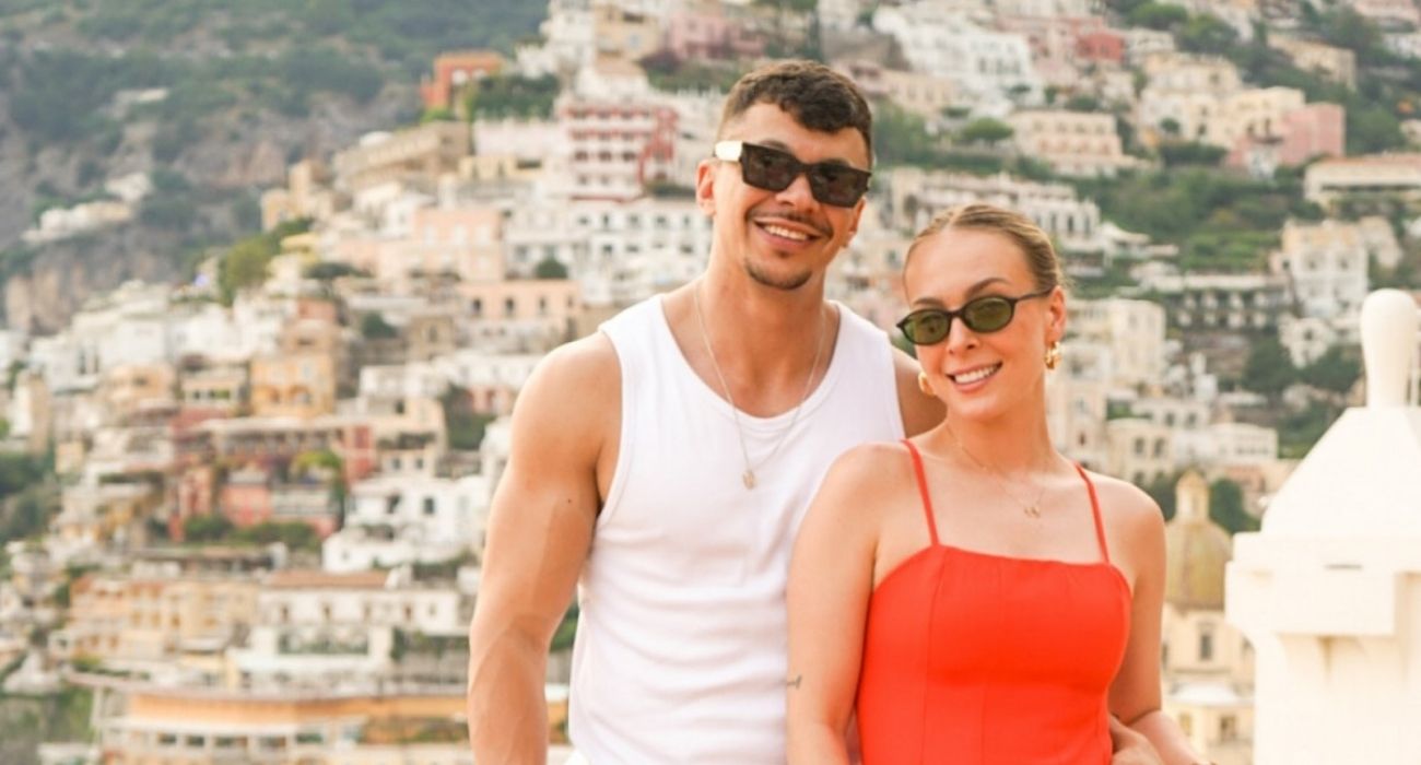 Tata Estaniecki e Júlio Cocielo em evento em São Paulo