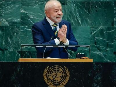 Presidente Luiz Inácio Lula da Silva na ocasião em que discursou na Organização das Nações Unidas. Agora, ele Lula condena ataque dos EUA à Venezuela e cobra reação da comunidade internacional