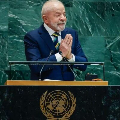 Presidente Luiz Inácio Lula da Silva na ocasião em que discursou na Organização das Nações Unidas. Agora, ele Lula condena ataque dos EUA à Venezuela e cobra reação da comunidade internacional