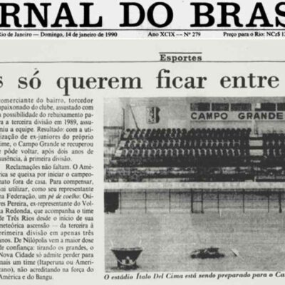 Reportagem de Vicente Dattoli no Jornal do Brasil de 1990 sobre clubes pequenos do Rio, mantendo a coerência e chamando o campeonato de estadual há comprovados 36 anos