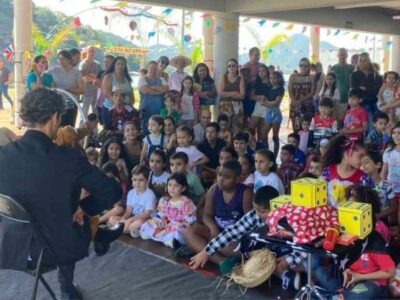 Projeto Caixa Mágica realiza ação social neste sábado (28) em Piratininga. Foto: Divulgação.