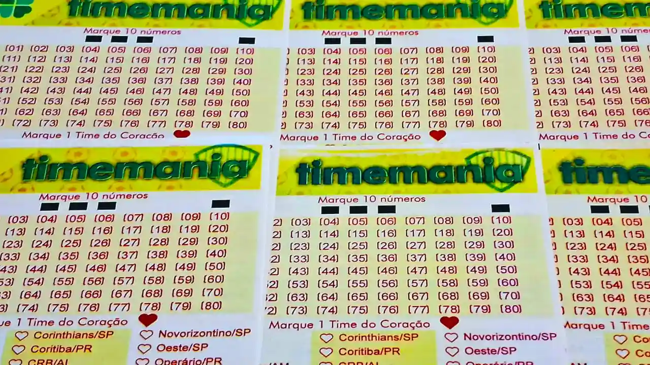 Volante da Timemania, cujo concurso 2363 acontece nesta quinta-feira, 05/03: números sorteados formam resultado enquanto apostadores  ficam na torcida pelo prêmio 