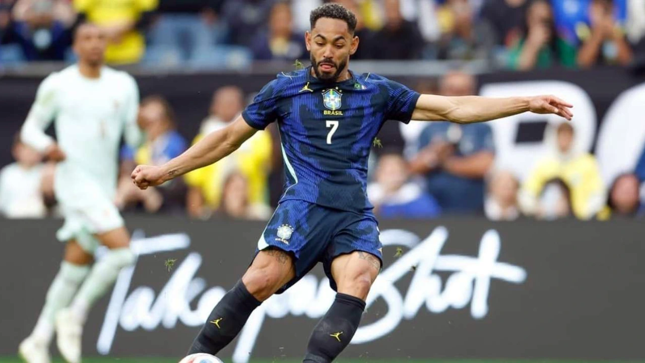 Matheus Cunha durante treino da Seleção Brasileira antes de Brasil x Croácia Matheus Cunha durante treino da Seleção Brasileira antes de Brasil x Croácia