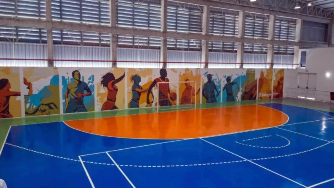 Quadra do novo ginásio de esportes de Itaboraí