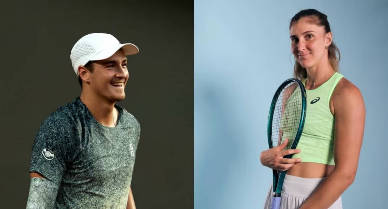 João Fonseca e Bia Haddad durante partidas recentes no circuito internacional