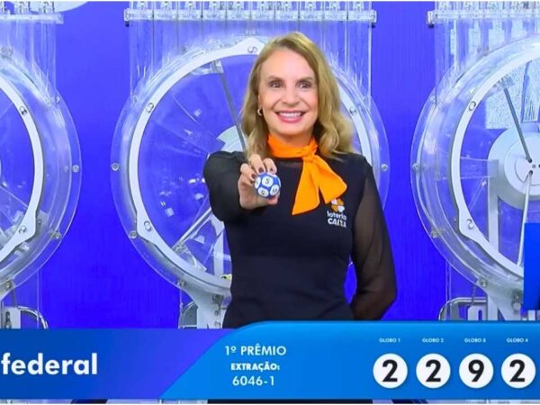 Garota da Sorte apresenta o último número da dezena de milhar do 1º prêmio do Concurso 6046 da Loteria Federal desta quarta-feira, 04/03, completando o resultado que o Folha do Leste publica agora nesta reportagem | Reprodução @CanalCaixa