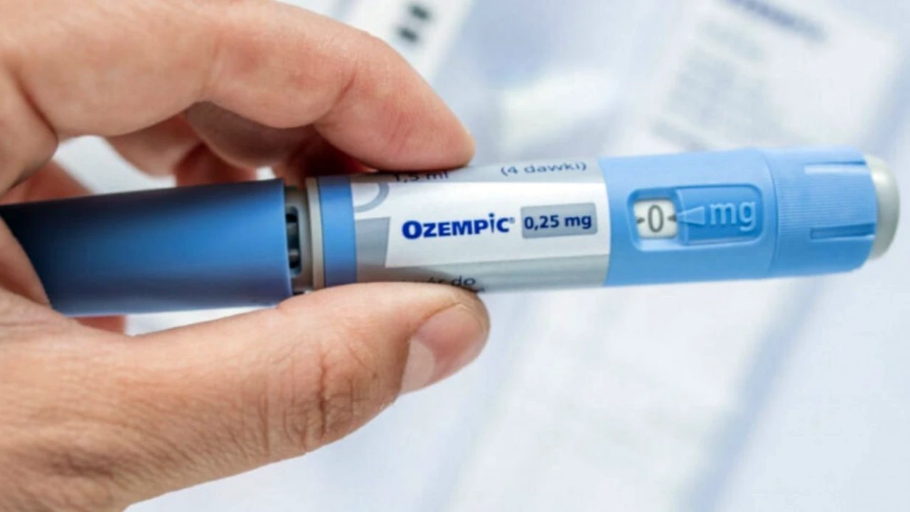 Caneta de aplicação de Ozempic utilizada no tratamento de diabetes