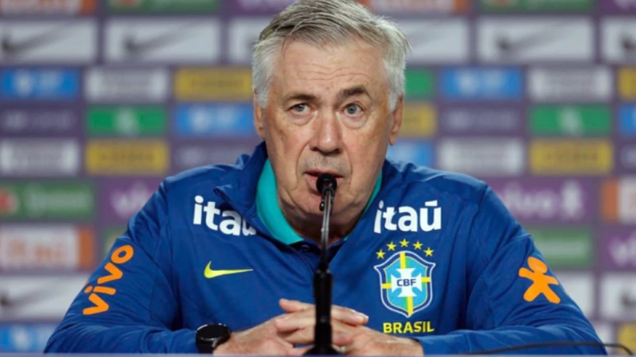 técnico Carlo Ancelotti em coletiva da Seleção Brasileira técnico Carlo Ancelotti em coletiva da Seleção Brasileira