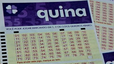 Volantes da Quina, cujo concurso 6968 acontece nesta quinta-feira, 05/03: números sorteados formam resultado enquanto apostadores ficam na torcida pelo prêmio | Enzo Carvalho