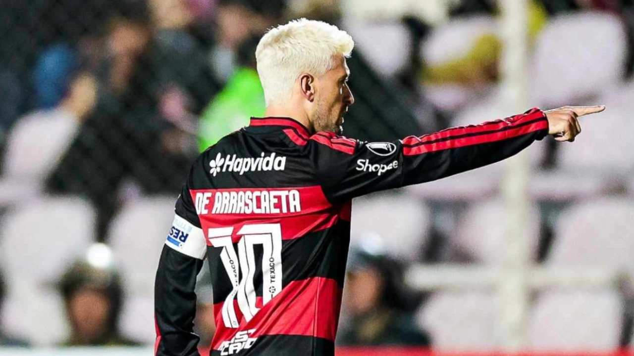 Arrascaeta comemora gol pelo Flamengo na Libertadores Arrascaeta comemora gol pelo Flamengo na Libertadores
