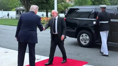Donald Trump recebe Lula na Casa Branca com tapete vermelho estendido  | Reprodução 