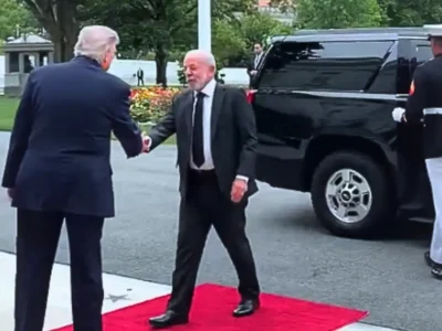 Donald Trump recebe Lula na Casa Branca com tapete vermelho estendido  | Reprodução 