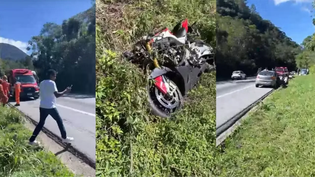 Acidente na BR-040 em Petrópolis deixa motociclista morto na entrada do bairro Rocio