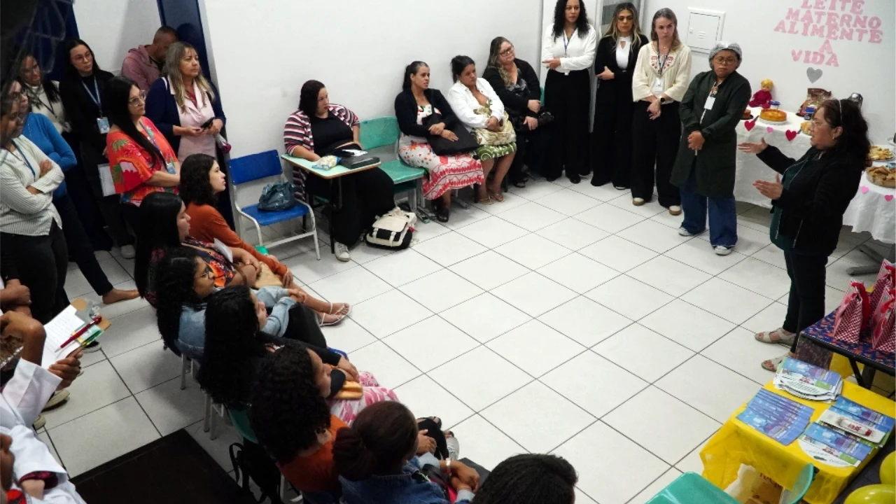 Aleitamento materno em São Gonçalo foi tema de ação com gestantes na Clínica do Mutondo