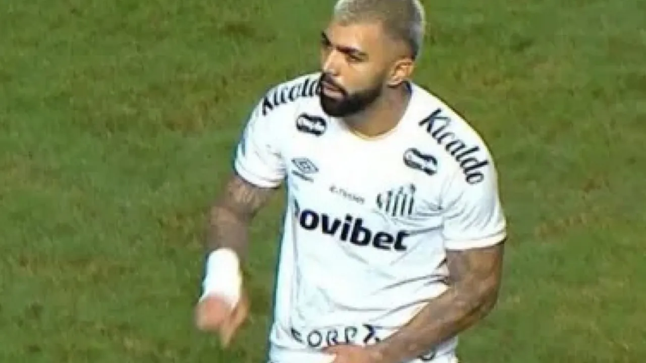 Gabigol deixa o campo após ser expulso em Santos x Vitória na Vila Belmiro Gabigol deixa o campo após ser expulso em Santos x Vitória na Vila Belmiro