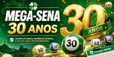 Resultado da Mega-Sena 30 anos: números sorteados no concurso 3010, premiação, dezenas e apostas ganhadoras deste domingo, 24/05 | arte Folha do Leste